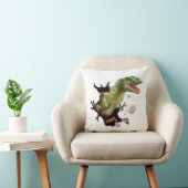 恐竜のTレックスアクセント少年の部屋ベッドルームピロー クッション (椅子)