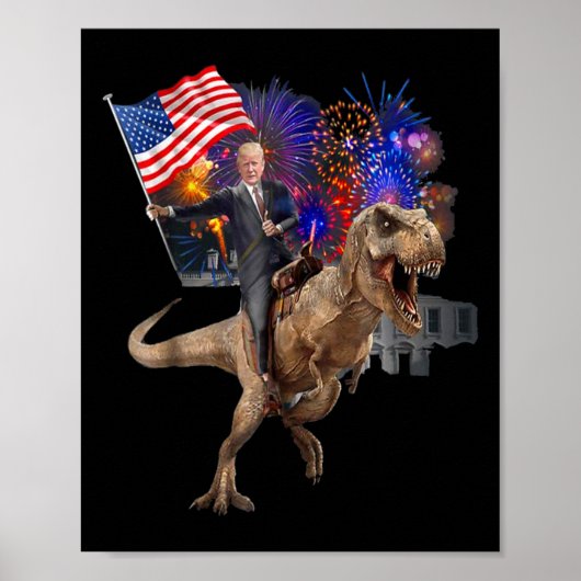 恐竜のTレックスサポータトランプ2020 ポスター (正面)