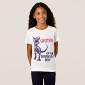 恐竜のTレックスパーティーハットシスター誕生日 Tシャツ (正面フル)