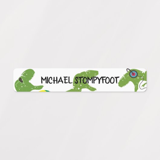 恐竜のtレックス夏のおもしろい識別シール ラベル (デザイン4)