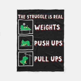 恐竜のT実在レックスフィット重量挙だ フリースブランケット