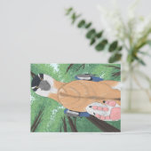 恐竜はがき – Dromaeopodus ポストカード (スタンド正面)