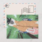 恐竜はがき – Dromaeopodus ポストカード (正面/裏面)