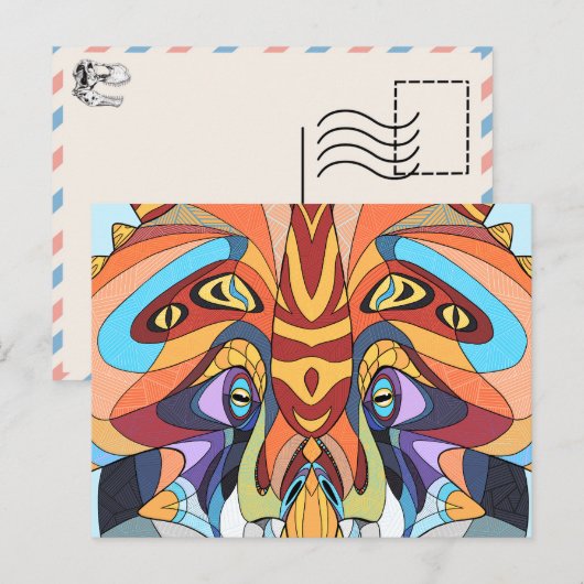 恐竜はがき – Stellasaurus ポストカード (正面/裏面)