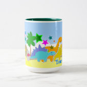 恐竜はクールな一流のマグです ツートーンマグカップ (中央)