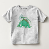 恐竜はステゴサウルスの子供Tシャツと言う トドラーTシャツ (正面)