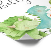 恐竜はママの腹のサインの大きさを推測 ポスター (角)