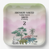 恐竜は幼児を望んでいた2nd.バースデー ペーパープレート (正面)
