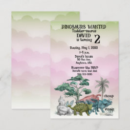 恐竜は幼児を望んでいた2nd.誕生日招待状 招待状