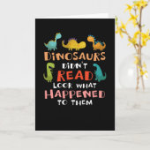 恐竜は彼ら読に何が起こったかを見なかった カード (黄色い花)