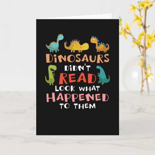 恐竜は彼ら読に何が起こったかを見なかった カード (黄色い花)