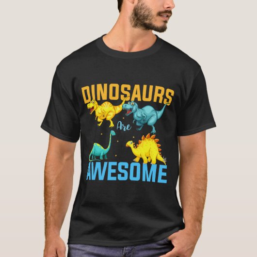 恐竜は最高!クールな恐竜愛好家Tシャツ Tシャツ (正面)