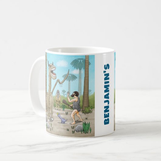 恐竜は石器時代に出会う コーヒーマグカップ (正面左)