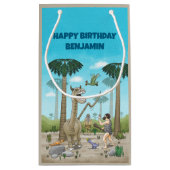 恐竜は石器時代に出会う スモールペーパーバッグ (裏面)