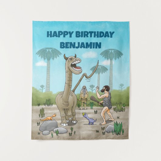 恐竜は石器時代に出会う タペストリー (正面)