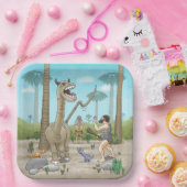 恐竜は石器時代に出会う ペーパープレート (パーティー)