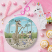 恐竜は石器時代に出会う ペーパープレート (パーティー)