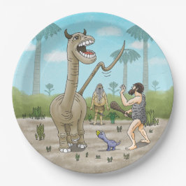 恐竜は石器時代に出会う ペーパープレート