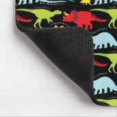 恐竜は黒の紫系統の緑を設計します マウスパッド (コーナー)