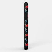 恐竜は黒の紫系統の緑を設計します Case-Mate iPhoneケース (裏面/右)