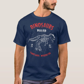 恐竜は6000万年を支配Dino TReスケルトン子供 Tシャツ