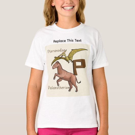 恐竜または先史時代の動物Tシャツ Tシャツ (正面)