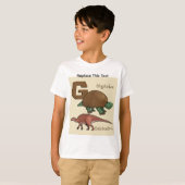 恐竜または先史時代の動物Tシャツ Tシャツ (正面フル)