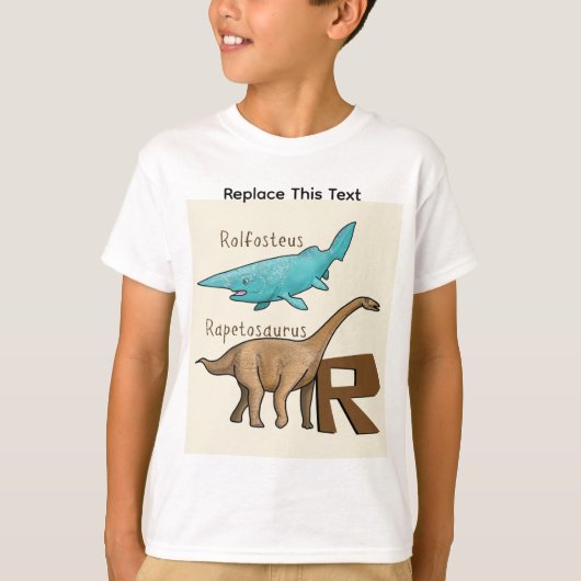 恐竜または先史時代の動物Tシャツ Tシャツ (正面)