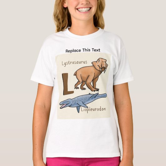 恐竜または先史時代の動物Tシャツ Tシャツ (正面)
