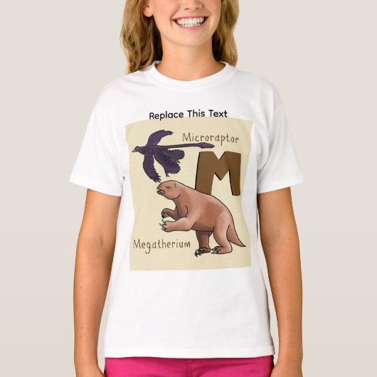 恐竜または先史時代の動物Tシャツ Tシャツ (正面)