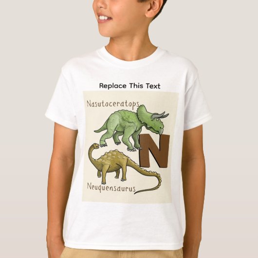 恐竜または先史時代の動物Tシャツ Tシャツ (正面)