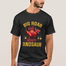 恐竜みたいに大きく吠えろ かわいい恐竜 キッズ Tシャツ