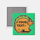 恐竜をカスタマイズしよう<YOUR TEXT> マグネット (正面/裏面)