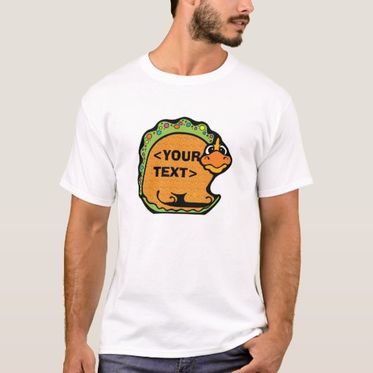 恐竜をカスタマイズしよう<YOUR TEXT> Tシャツ (正面)