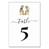 恐竜をテーマにしたウェディング テーブルナンバー (裏面)