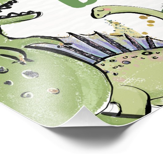 恐竜をテーマにしたパーティーウェルカムサイン フォトプリント            (角)