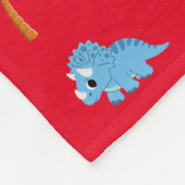 恐竜をテーマにしたベビー、子供、十代の毛布 フリースブランケット (角)