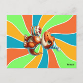 恐竜をテーマにした子供の誕生日パーティーの招待状 ポストカード (裏面)