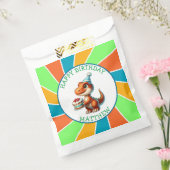 恐竜をテーマにした子供の誕生日パーティーパーソナライズされた フェイバーバッグ (封をした状態)