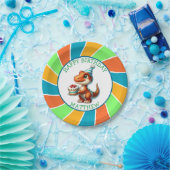 恐竜をテーマにした子供の誕生日パーティーパーソナライズされた ペーパープレート (パーティー)