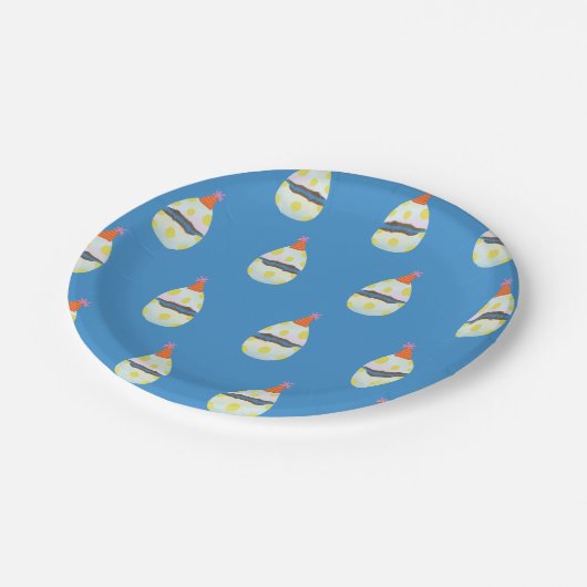 恐竜をテーマにした子供の誕生日パーティープレート ペーパープレート (アングル)