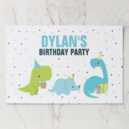 恐竜をテーマにした子供の誕生日パーティー パーソナライズされた ペーパーパッド