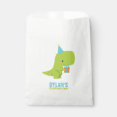 恐竜をテーマにした子供の誕生日パーティー フェイバーバッグ (正面)