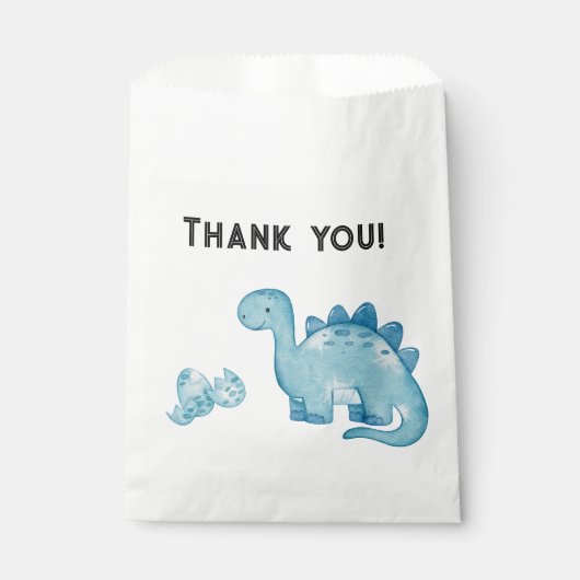 恐竜をテーマにした子供の誕生日パーティー フェイバーバッグ (正面)