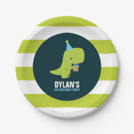 恐竜をテーマにした子供の誕生日パーティー ペーパープレート