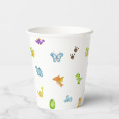 恐竜をテーマにした子供の誕生日パーティー 紙コップ (裏面)