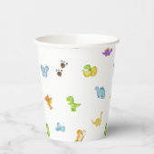 恐竜をテーマにした子供の誕生日パーティー 紙コップ (左)