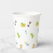 恐竜をテーマにした子供の誕生日パーティー 紙コップ (右)