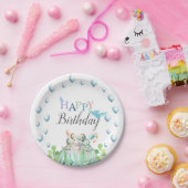 恐竜をテーマにした誕生日紙プレート 子供へ ペーパープレート (パーティー)