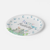 恐竜をテーマにした誕生日紙プレート 子供へ ペーパープレート (アングル)